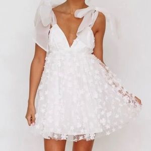 Floral Appliqué mini dress